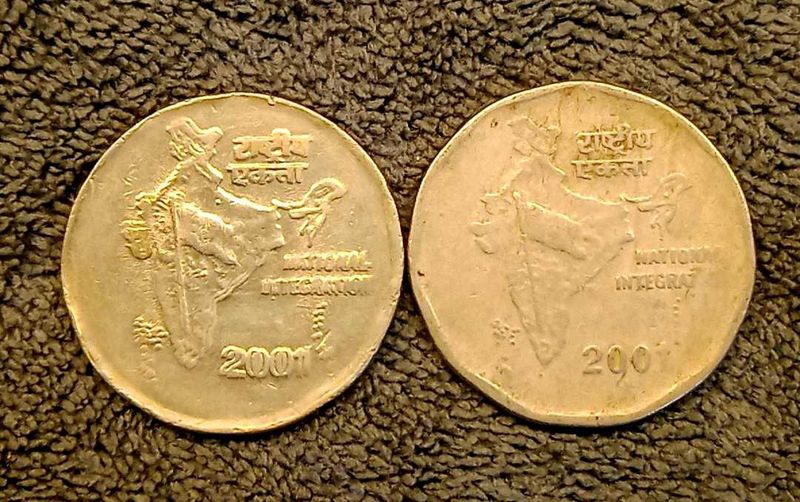 2001 ₹2 Double Strike Error