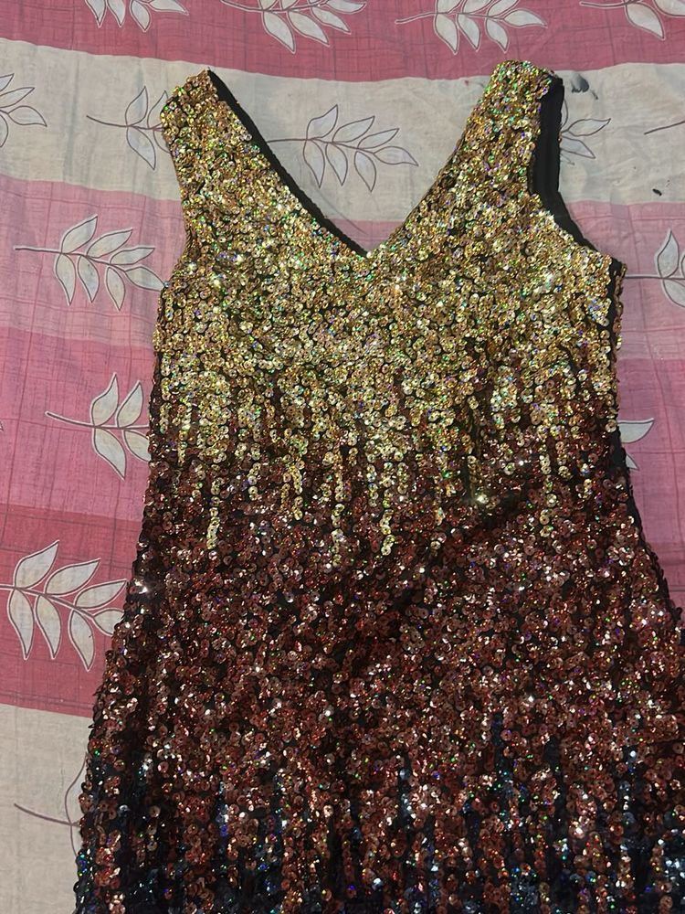 Sparkling Sequined Ombre Dress