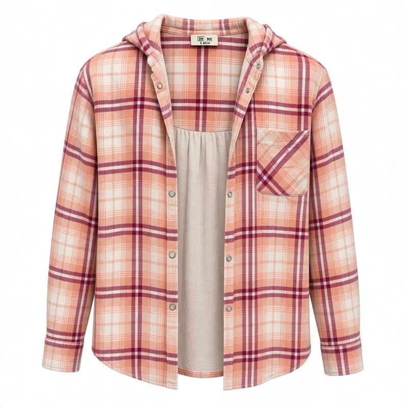 Cozy Plaid Hooded Flannel Shirt