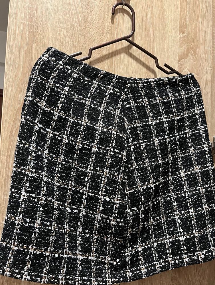 Tweed black Mini Skirt