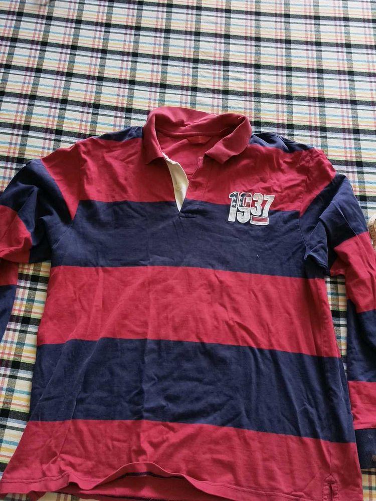 Vintage "1937" Striped Rugby Shirt