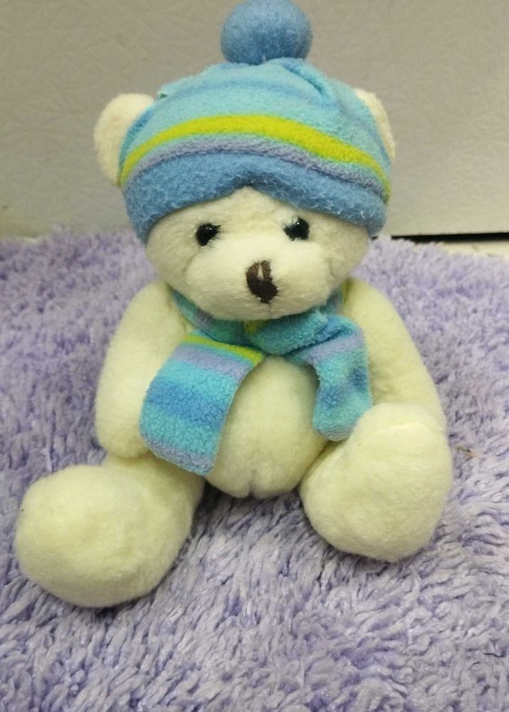 Adorable Plush Bear with Hat &amp; Scarf