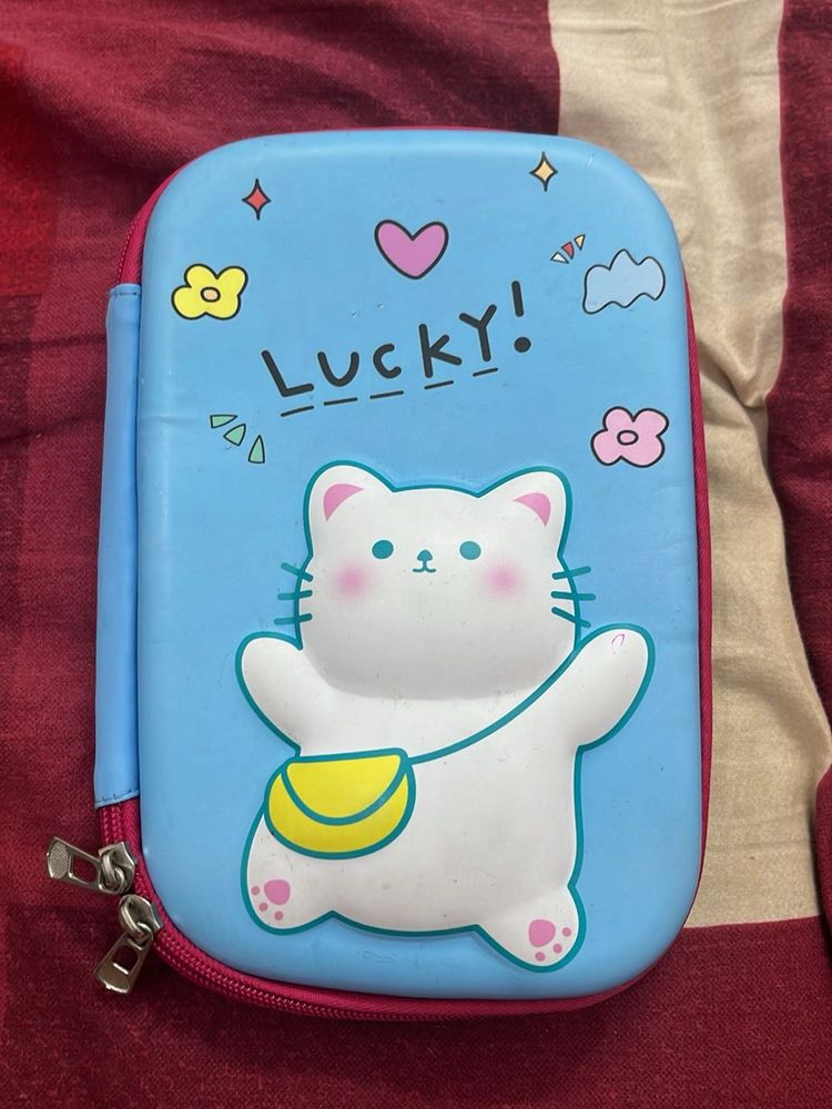 New Cute large size Cat Pencil Pouch for ki