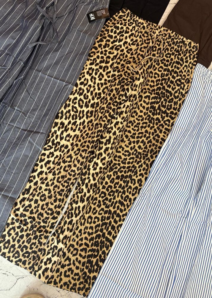 Leopard Print Wide Leg Pants