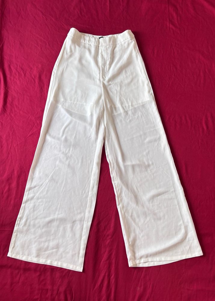 Shein White Wide Leg Pants