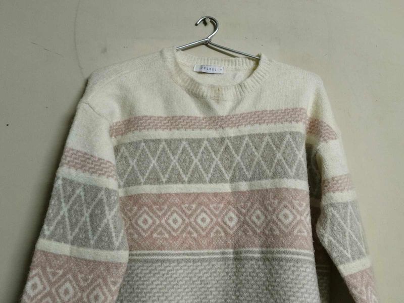 Patterned Knit Sweater