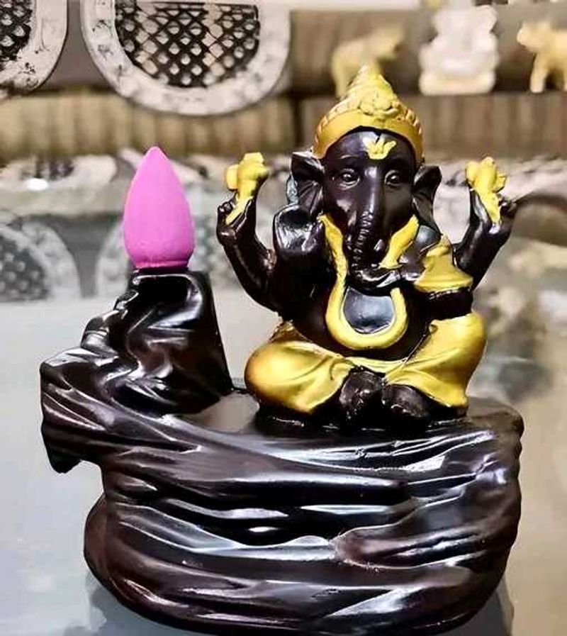 Lord Ganesha Incense Burner with 10 Cones