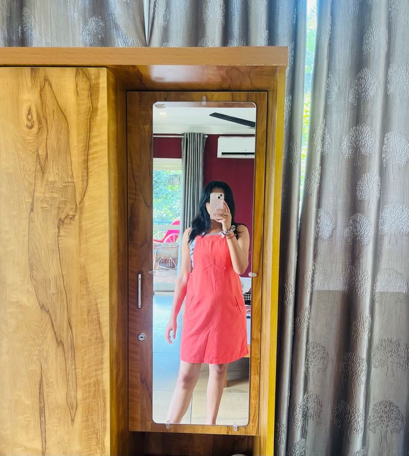 Coral Dungree Dress
