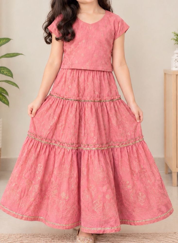 Tiered Skirt Set for Girls