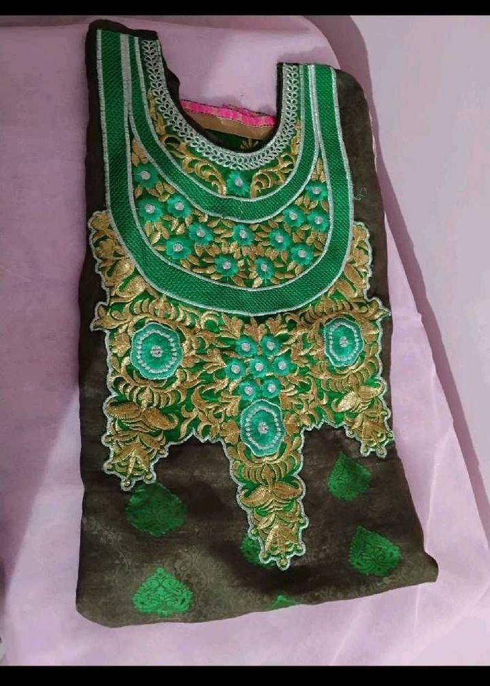 Elegant Embroidered Dress Material