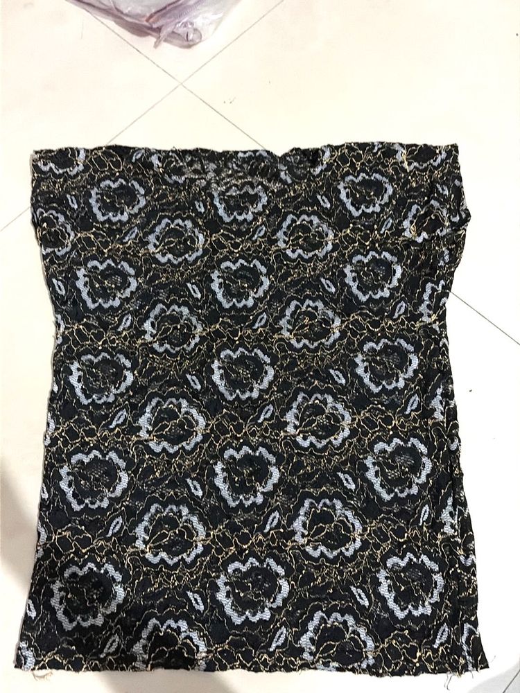 Black Lace Floral Top