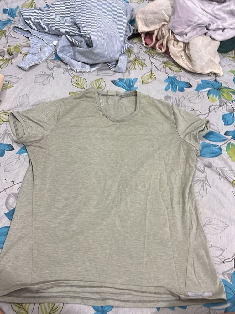 Light Green Crew Neck T-Shirt