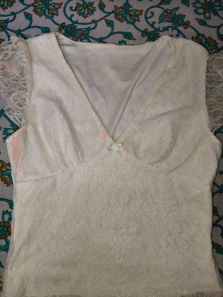 Elegant White Lace Blouse