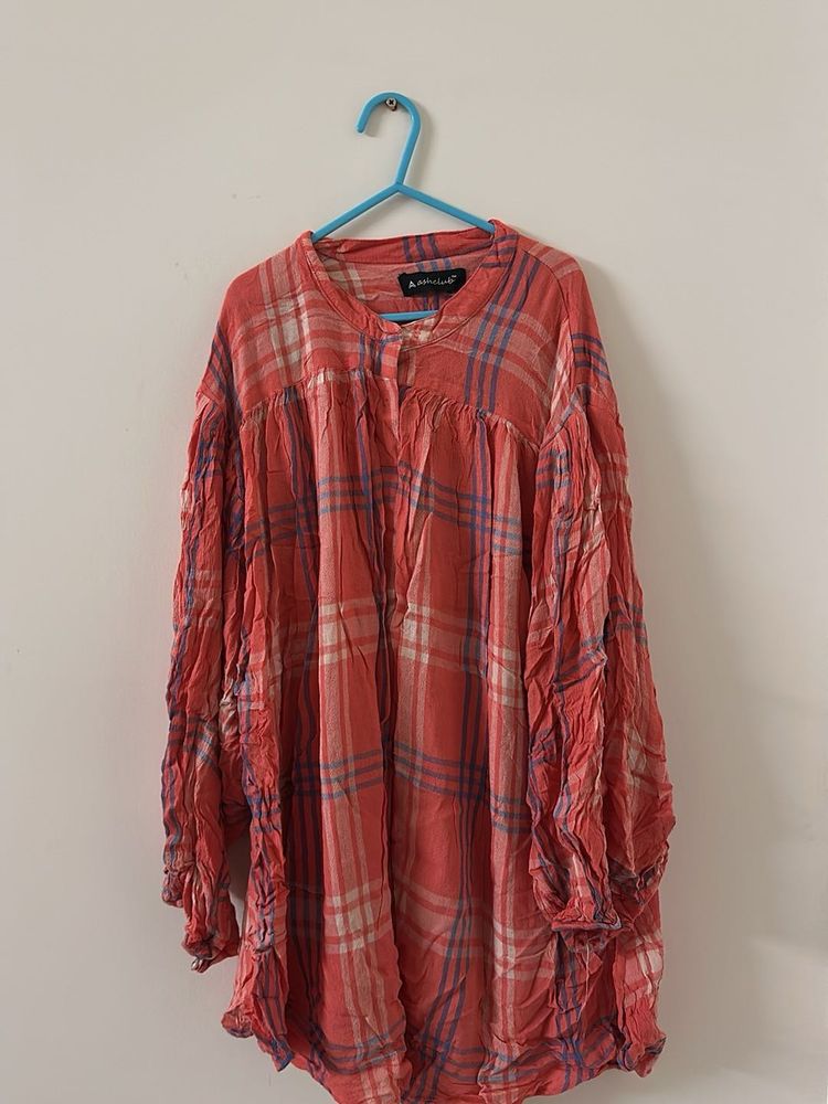 Plaid Tunic Top