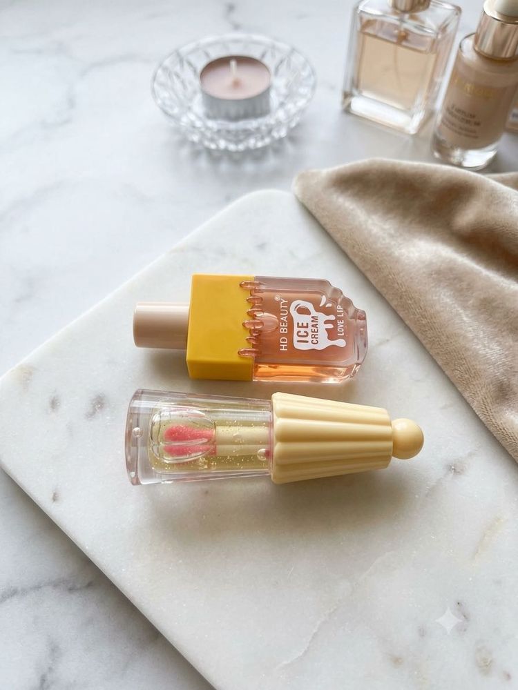Yellow Ice CreamShaped Lip Balm Combo 💛🍦