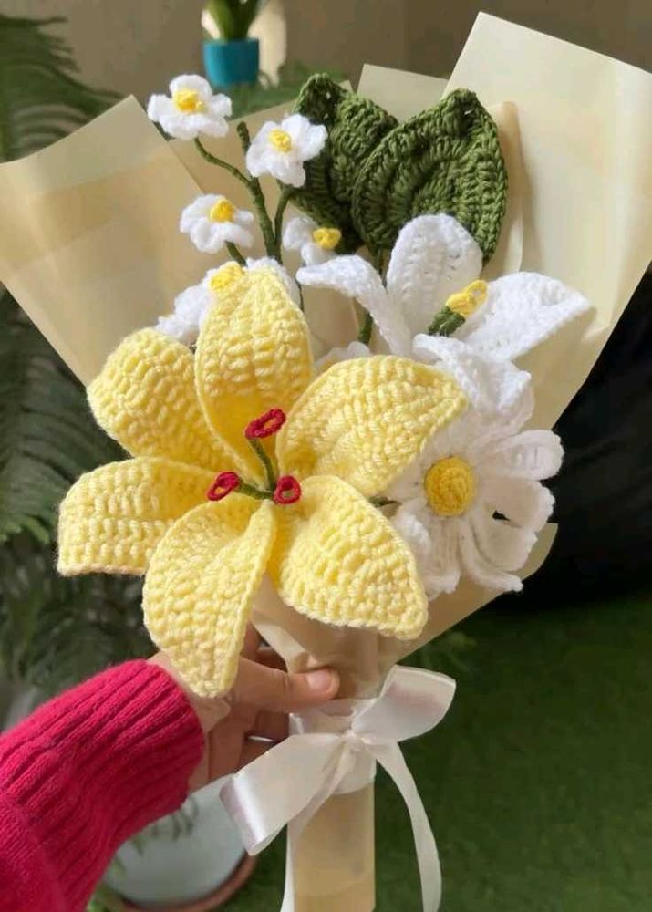 Handmade Crochet Flower Bouquet