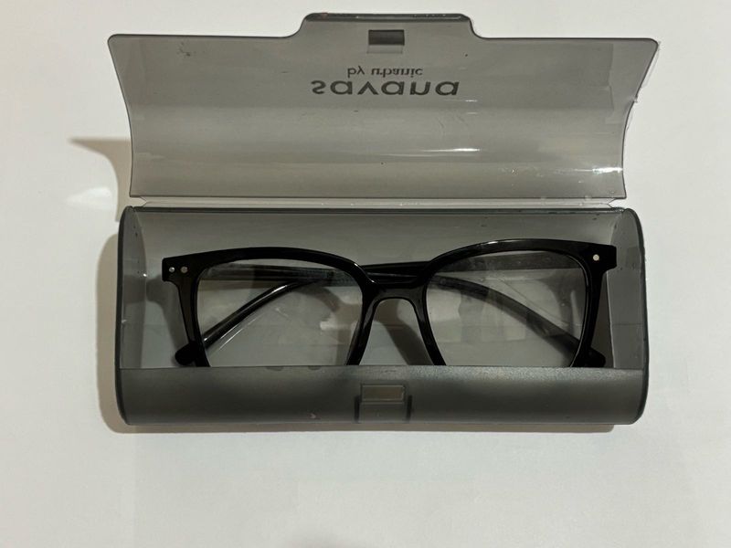 Stylish Black Eyeglasses with Case
