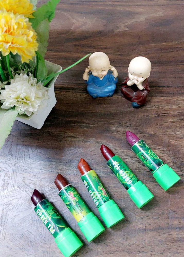 Green Tea Lipsticks - Set of 5