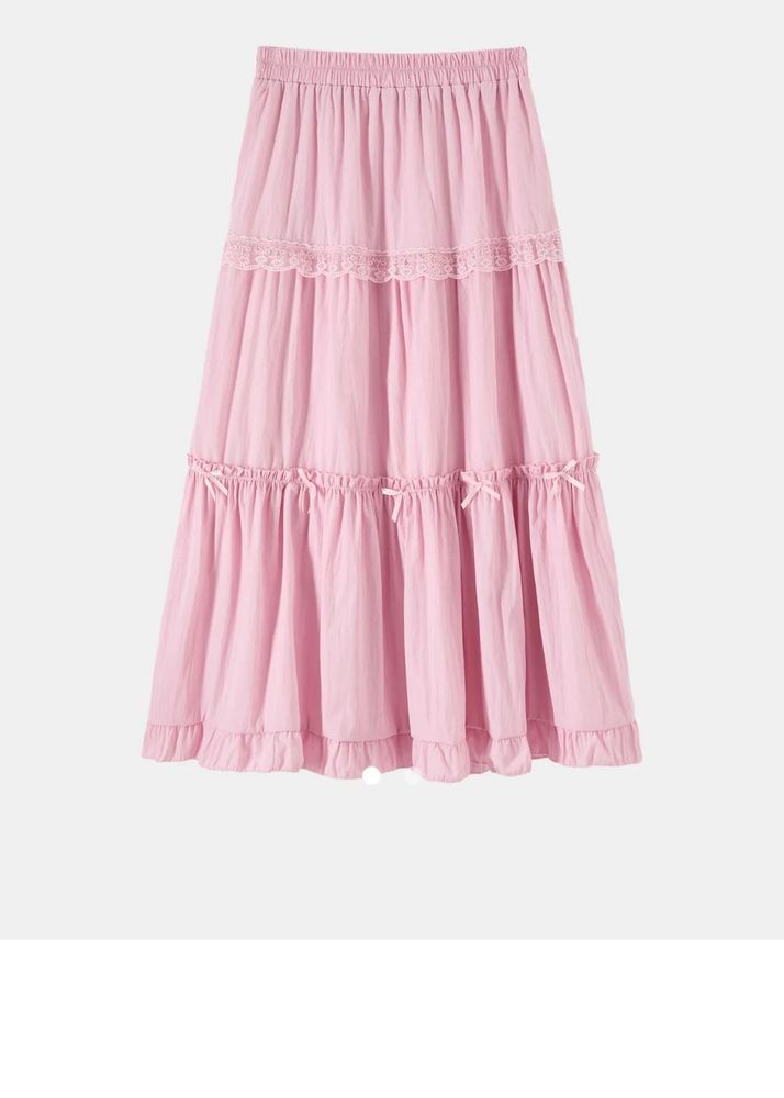 Pink Tiered Midi Dress