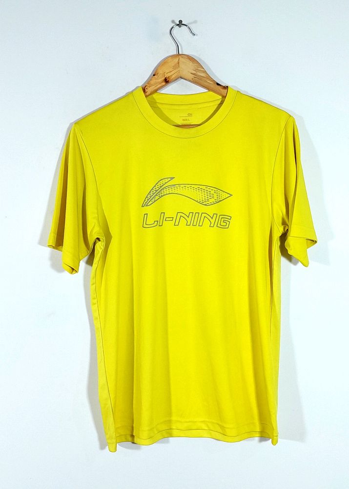 Yellow Printed Active Wear T-Shirt (Men's)