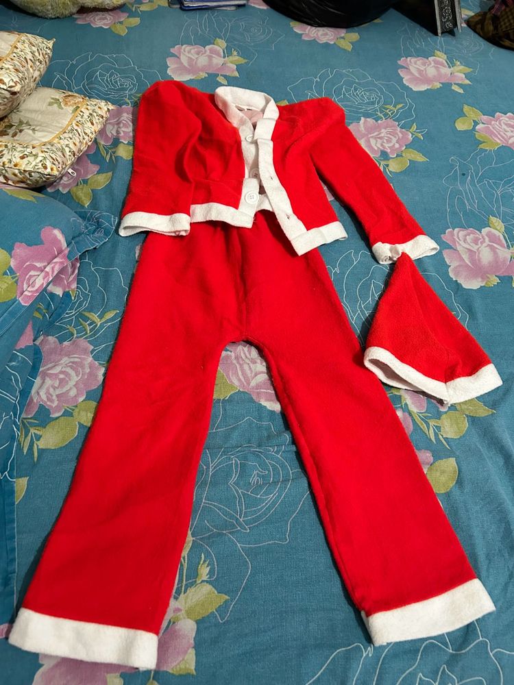 Christmas Dress- With Cap