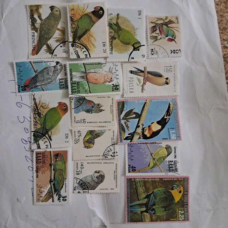 Collection of Bird theme stamps