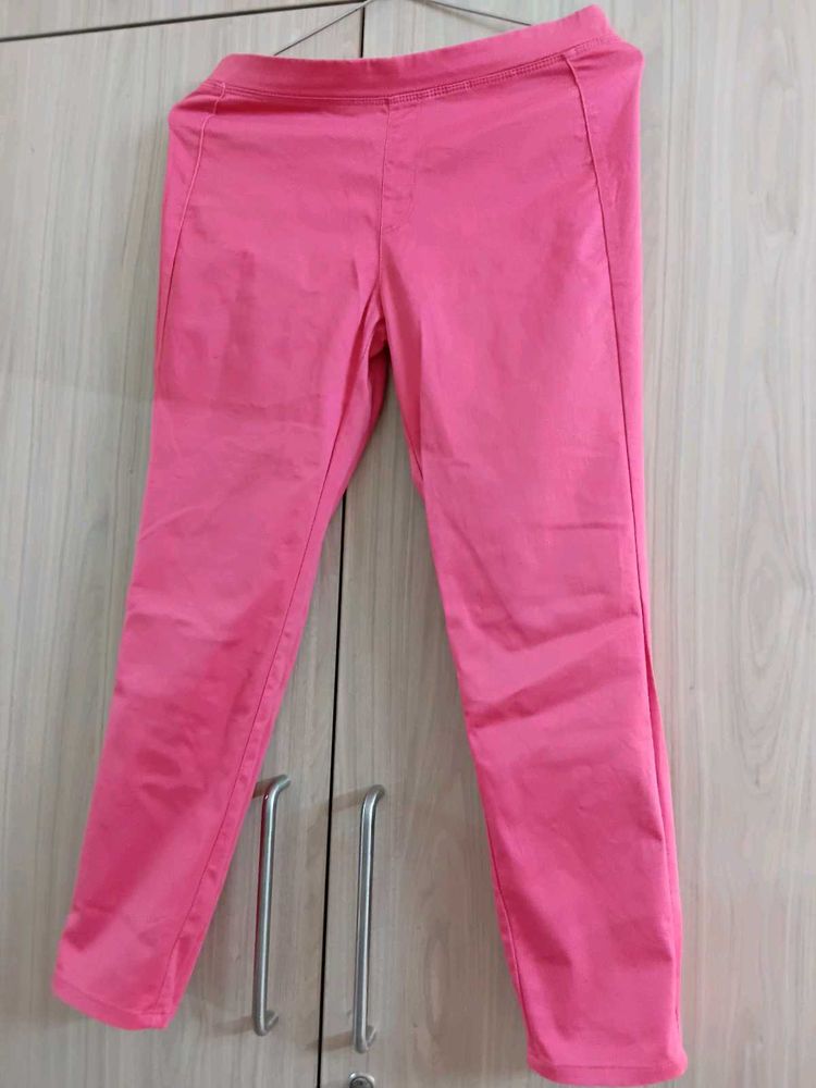 Pink Stretchable Pants