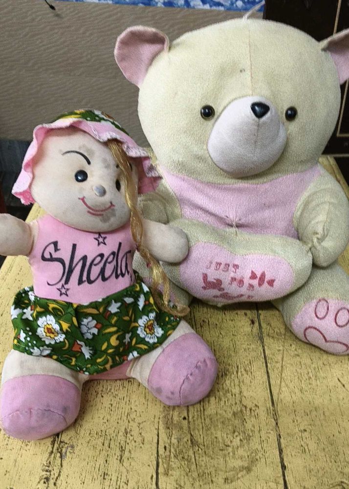 Cute Plush Toys - Bear &amp; Doll