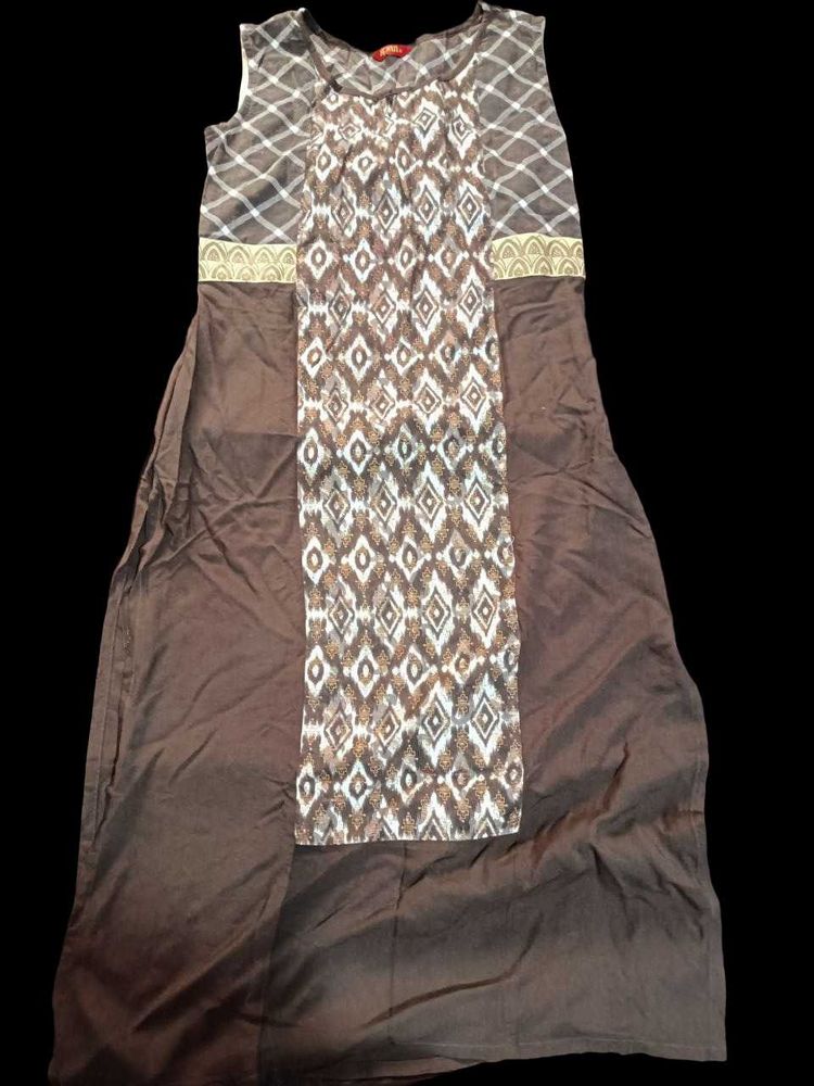 Stylish Brown Printed Kurta
