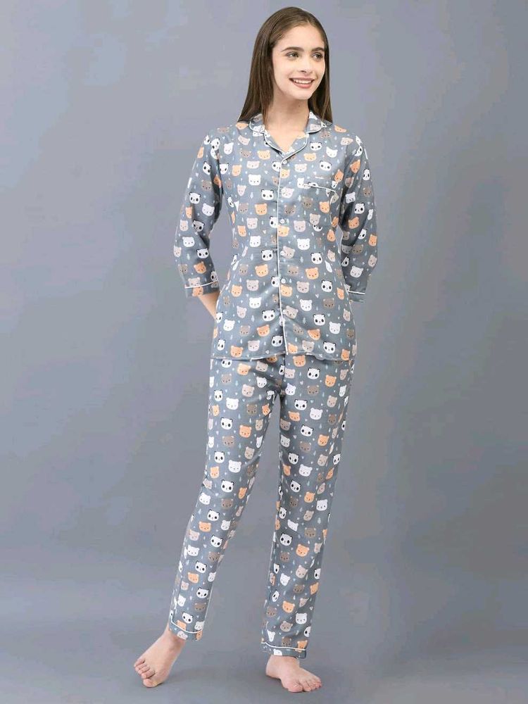 Women Panda Print Nightsuit