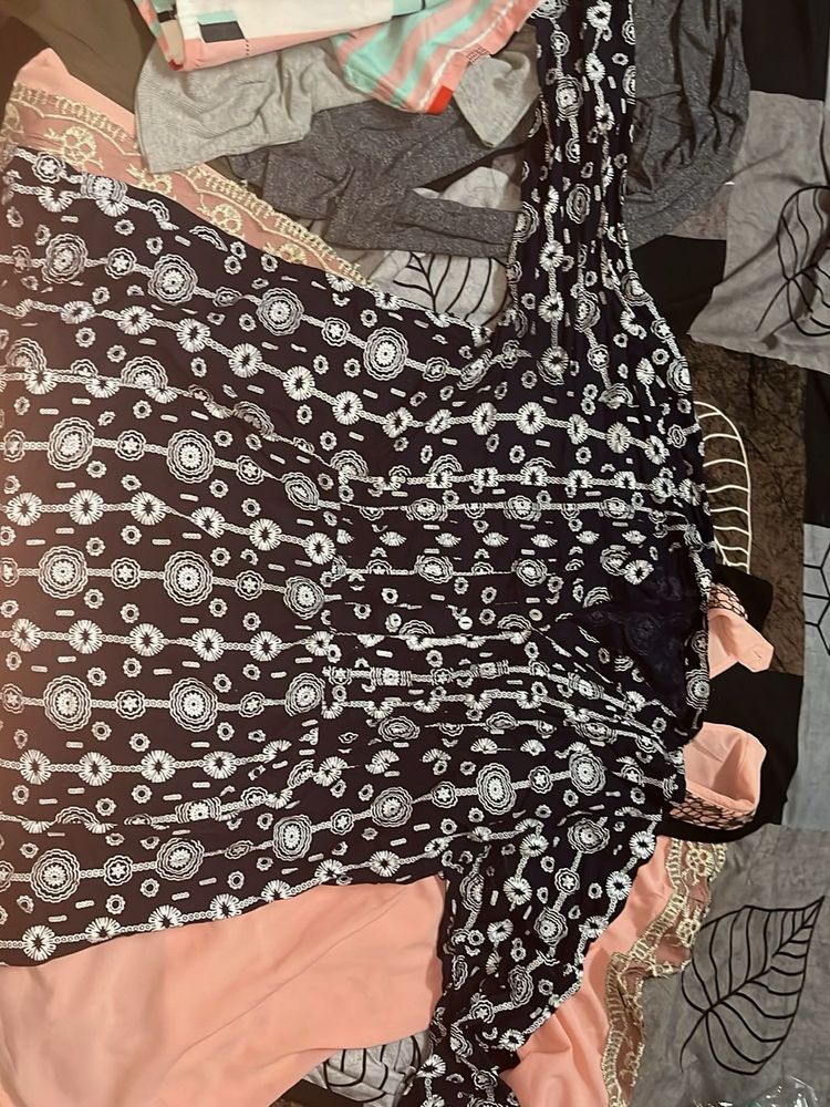 Women's Navy Print Dress