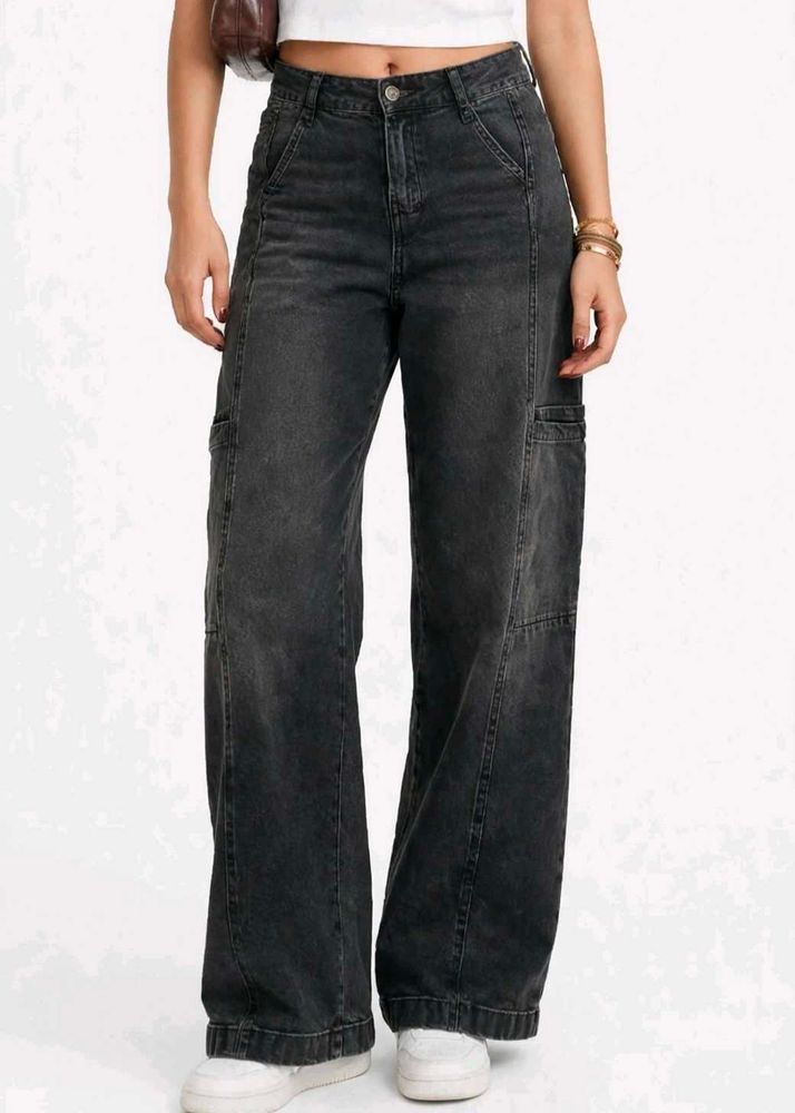 Faded trendy cool baggy jeans 💫