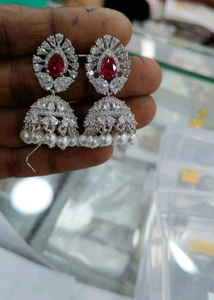 Ad Stone Bridal Jhumka