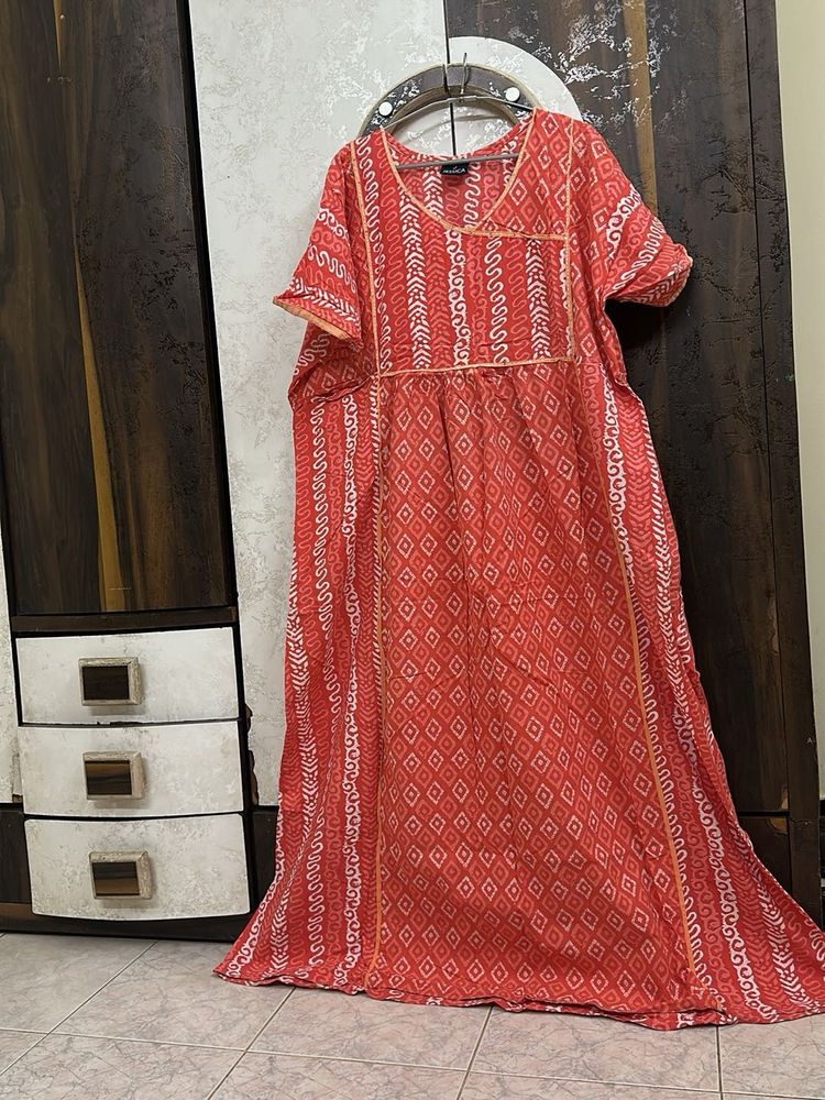 Boho Orange Maxi Dress
