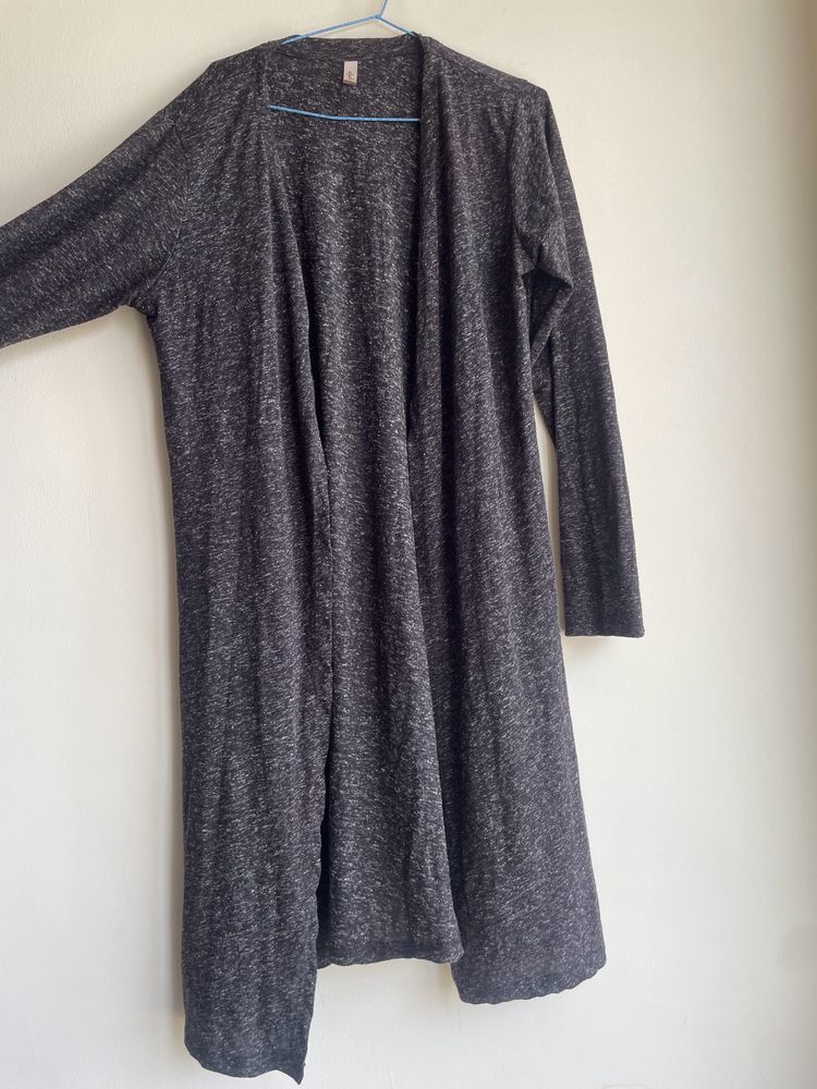 Gray Knit Cardigan