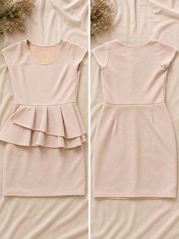 Cute Peplum Ruffle Dress