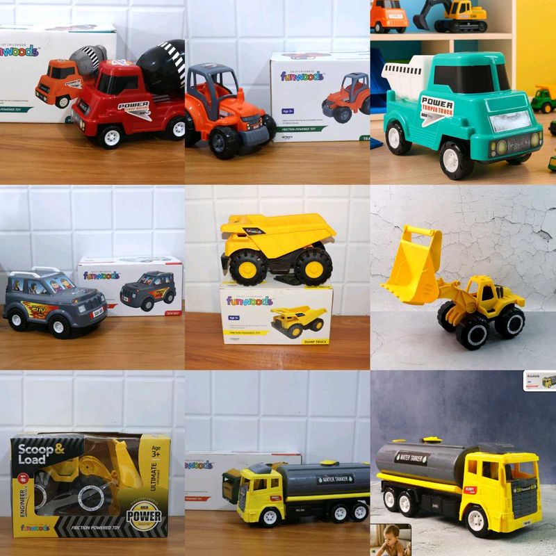 any 2 Assorted Toy Construction Vehicles