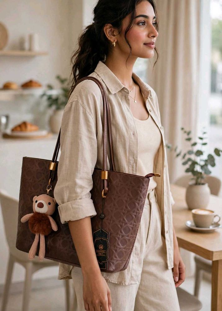 🆕korean style  Tote Bag with Teddy Charm