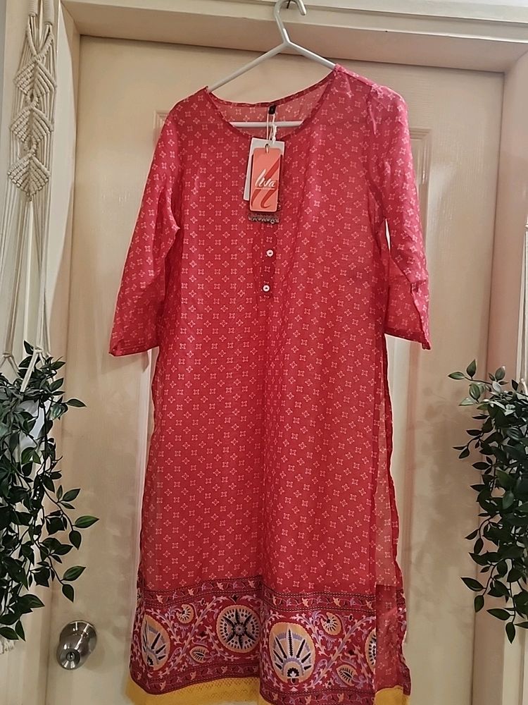Beautiful Kurta With Lace Work