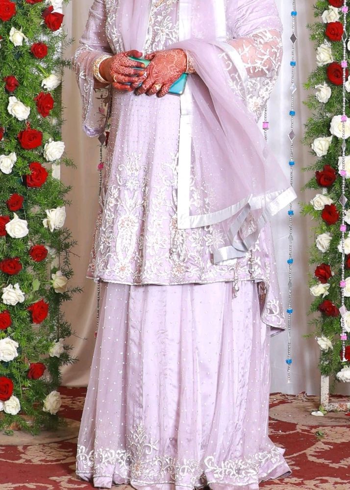 Lavender Sharara Wedding Ethnic Functions Lehenga