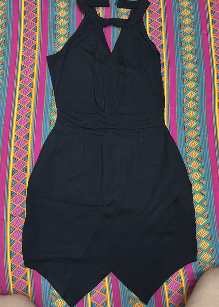 Chic Black Halter Neck Dress (Maddie Vibes)