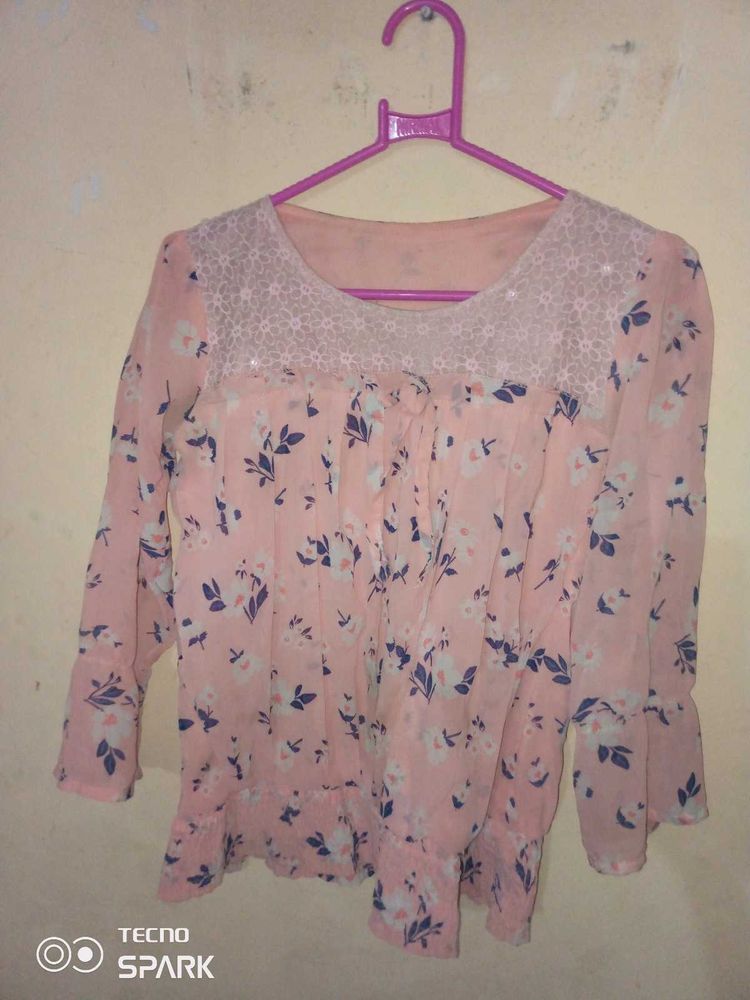 Floral Chiffon Top