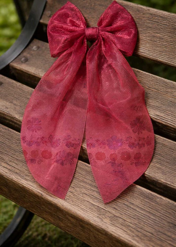 Red tulle Hair Bow