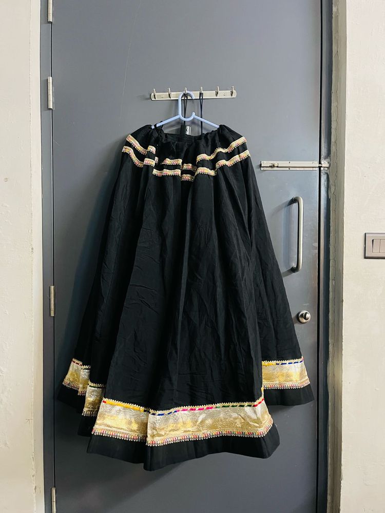 Black Ethnic Skirt with Dupatta and Blouse