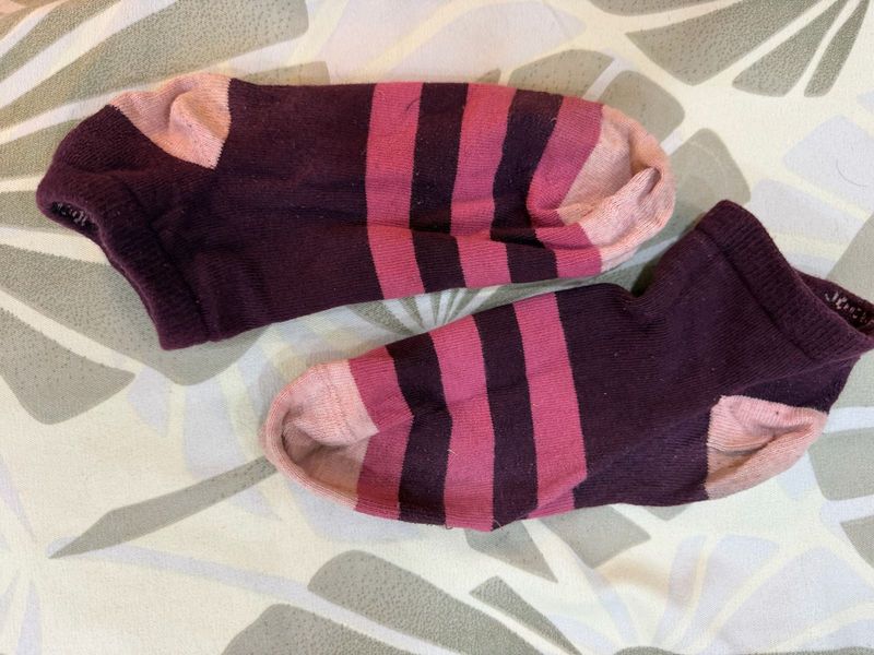 pink Ankle Socks with Crest