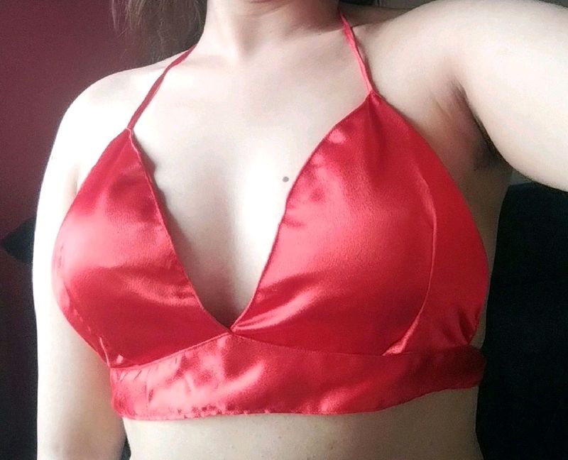 Bralette Padded Backless Halter Neck Blouse Top