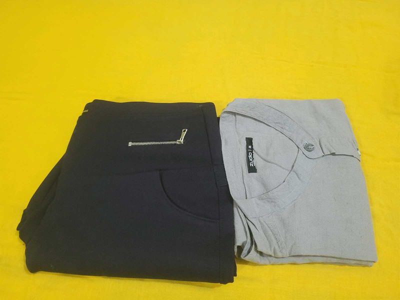 Casual Pants and Shirt Set