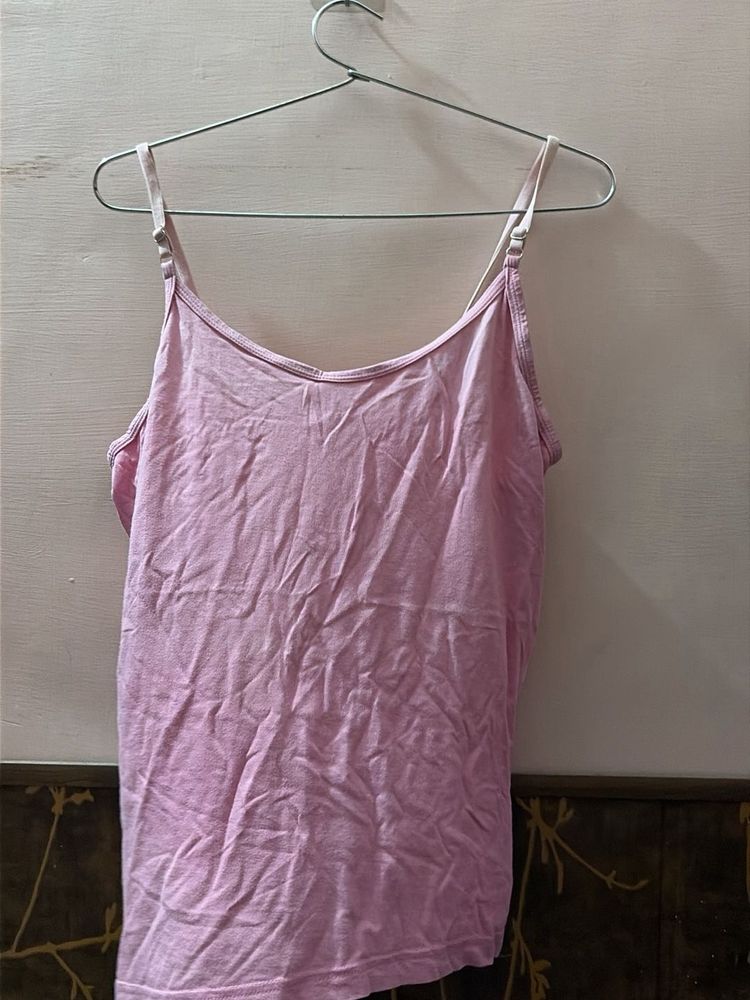 Women's Pink Spaghetti Strap Tank Top