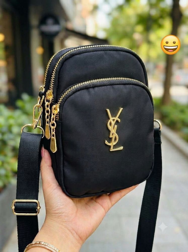 Imported  Black Crossbody Bag