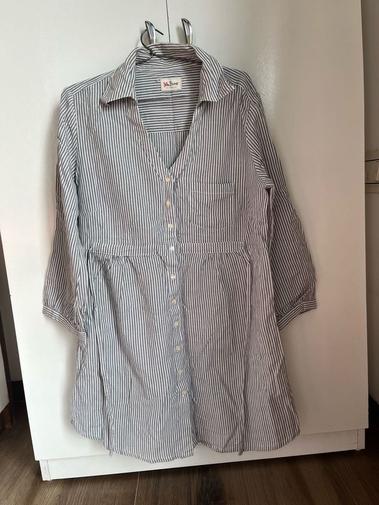 Striped Shirt Dress